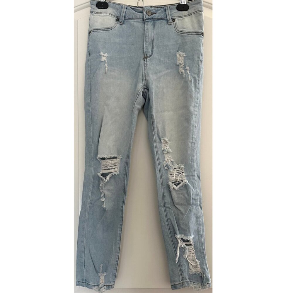 BLUENOTES - High-Rise Ripped Crop Jeggings